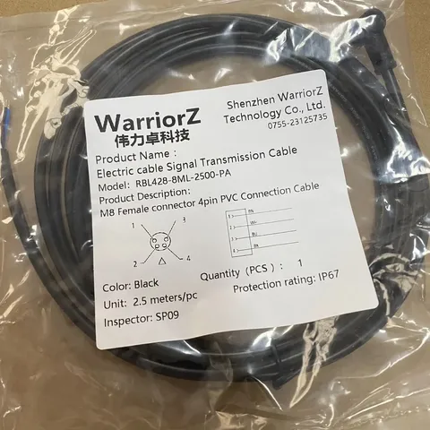 Custom RBL428-8ML-2500-PA Sensor Actuator Cable
