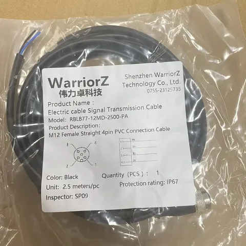 Custom RBL877-12MD-2500-PA Sensor Actuator Cable