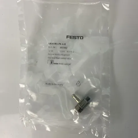 FESTO GRLA-M5-PK-4-B One-way flow control valve 151162