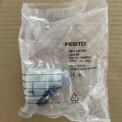 FESTO PEV-1/4-WD-LED-24 Angled plug socket 164274