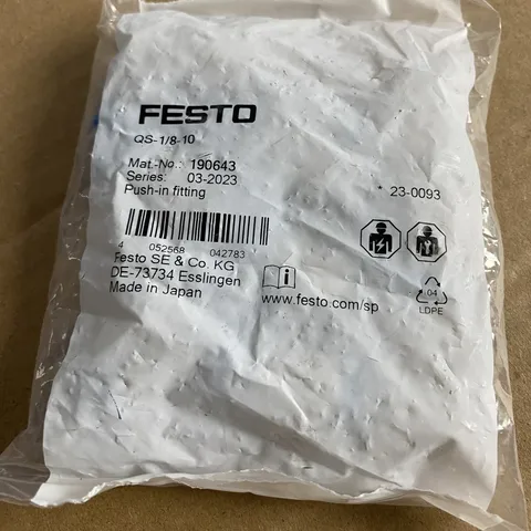 FESTO QS-1/8-10 Push-in fltting 190643