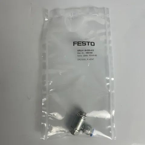 FESTO GRLA-1/8-QS-4-D One-way flow control valve 193143
