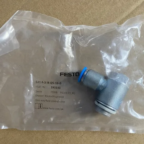 FESTO GRLA-3/8-QS-10-D One-way flow control valve 193151