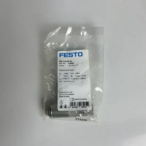 FESTO HGL-1/4-QS-10 Piloted check valve 530042