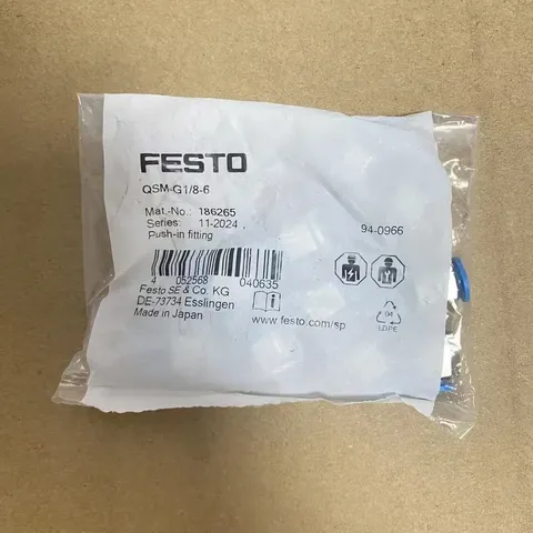 FESTO QSM-G1/8-6 Push-in fltting 186265