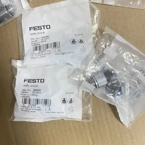 FESTO QSRL-G1/4-8 Push-in L-fltting, rotatable 186289