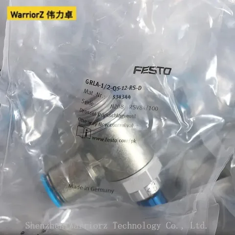 FESTO GRLA-1/2-QS-12-RS-D One-way flow control valve 534344
